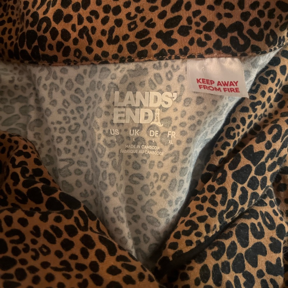 Lands' End Animal Print Sleepwear Set - Picture 3 of 4